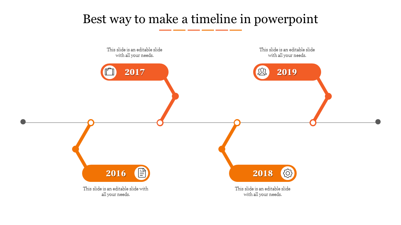 best way to make a timeline in powerpoint-4-Orange